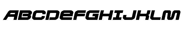 Rocket Command Expanded Italic Font UPPERCASE