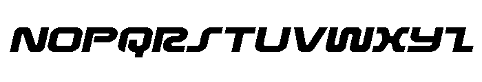 Rocket Command Expanded Italic Font LOWERCASE