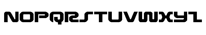 Rocket Command Expanded Font LOWERCASE