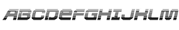 Rocket Command Gradient Italic Font UPPERCASE
