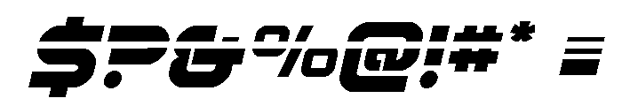 Rocket Command Laser Italic Font OTHER CHARS