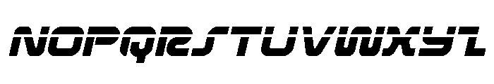 Rocket Command Laser Italic Font LOWERCASE
