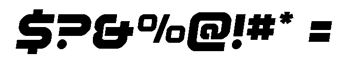 Rocket Command Semi-Italic Font OTHER CHARS