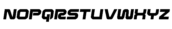Rocket Command Semi-Italic Font UPPERCASE