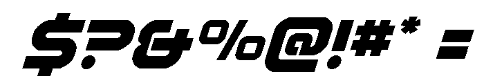 Rocket Command Super-Italic Font OTHER CHARS