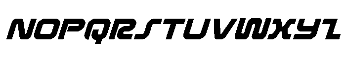Rocket Command Super-Italic Font LOWERCASE