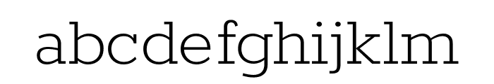Rokkitt ExtraLight Font LOWERCASE