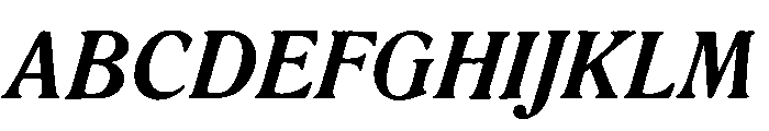 Romaansch Bold Italic Font UPPERCASE