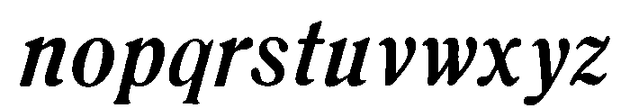 Romaansch Bold Italic Font LOWERCASE