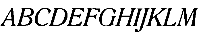 Romaansch Italic Font UPPERCASE