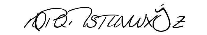 Ronald Handwriting Regular Font UPPERCASE