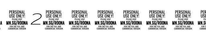 Roona Sans Thin PERSONAL Italic Font OTHER CHARS