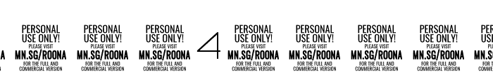 Roona Sans Thin PERSONAL Font OTHER CHARS
