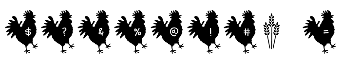 Rooster*Letters Regular Font OTHER CHARS