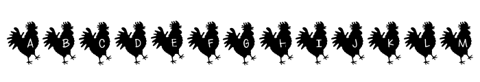 Rooster*Letters Regular Font UPPERCASE