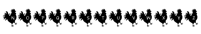 Rooster*Letters Regular Font UPPERCASE