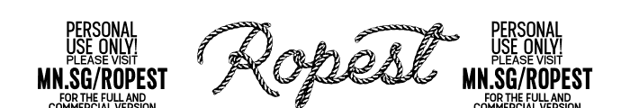 Ropest PERSONAL USE Regular Font OTHER CHARS