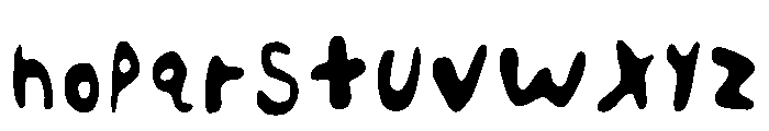 Rorschach M Smooth Regular Font LOWERCASE