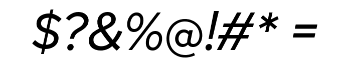 Rosa Sans Italic Font OTHER CHARS