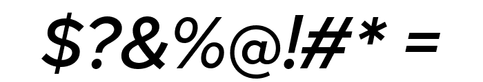 Rosa Sans Medium Italic Font OTHER CHARS
