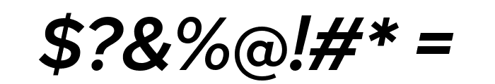 Rosa Sans SemiBold Italic Font OTHER CHARS