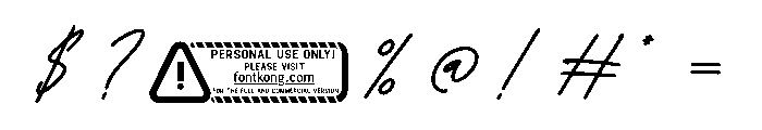 Rosallina Script PERSONAL USE O Font OTHER CHARS
