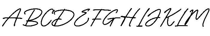 Rosallina Script PERSONAL USE O Font UPPERCASE