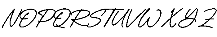 Rosallina Script PERSONAL USE O Font UPPERCASE