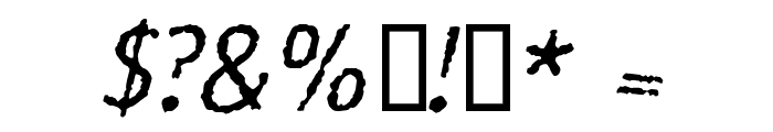 Rosango Italic Font OTHER CHARS