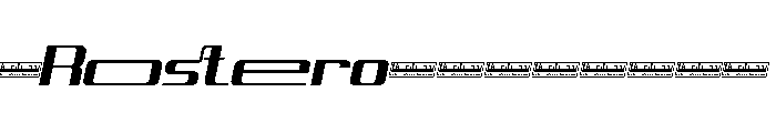 Rostero Italic Font OTHER CHARS