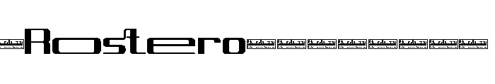 Rostero Font OTHER CHARS