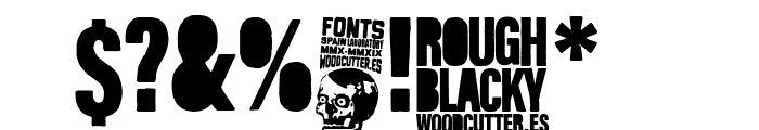 Rough Blacky Font OTHER CHARS