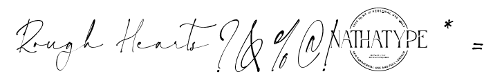Rough Hearts Personal Use Only Font OTHER CHARS
