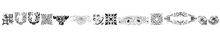 Rough Ornaments Free Font LOWERCASE