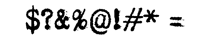 Rough Serif Font OTHER CHARS