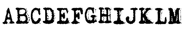 Rough Serif Font UPPERCASE
