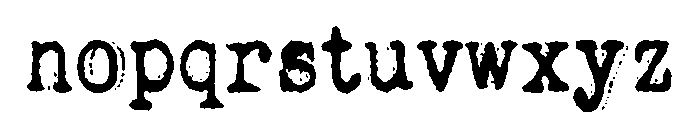 Rough Serif Font LOWERCASE