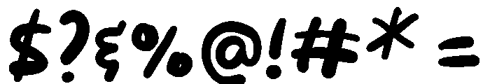 Rough Tagline Font OTHER CHARS