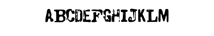 RoughTpugh Font UPPERCASE