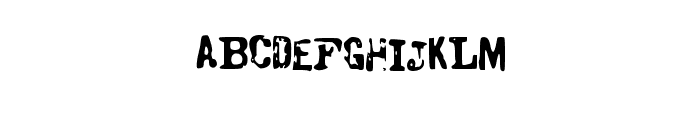 RoughTpugh Font LOWERCASE