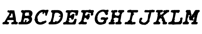 Rough_Typewriter Bold Italic Font UPPERCASE