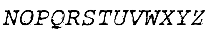 Rough_Typewriter Italic Font UPPERCASE
