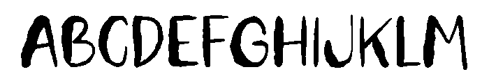 Roughren Font UPPERCASE