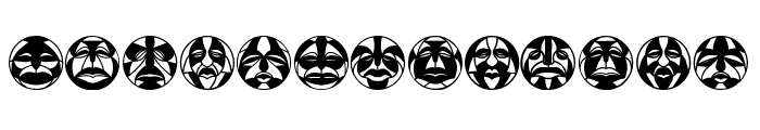 Round Masks Regular Font UPPERCASE