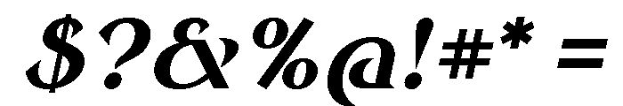 Round Style Bold Oblique Font OTHER CHARS