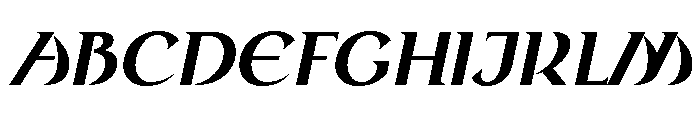 Round Style Bold Oblique Font UPPERCASE