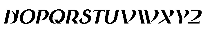 Round Style Bold Oblique Font UPPERCASE