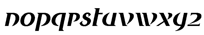 Round Style Bold Oblique Font LOWERCASE