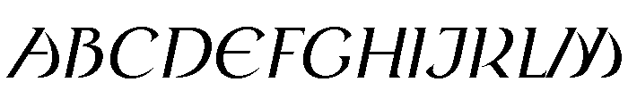 Round Style Book Oblique Font UPPERCASE