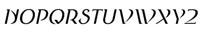 Round Style Book Oblique Font UPPERCASE